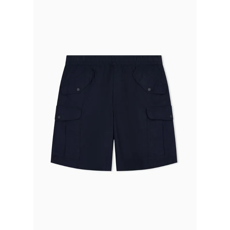 Bermuda Regular Fit em Algodão Popeline Azul - 34 US - 44 BR
