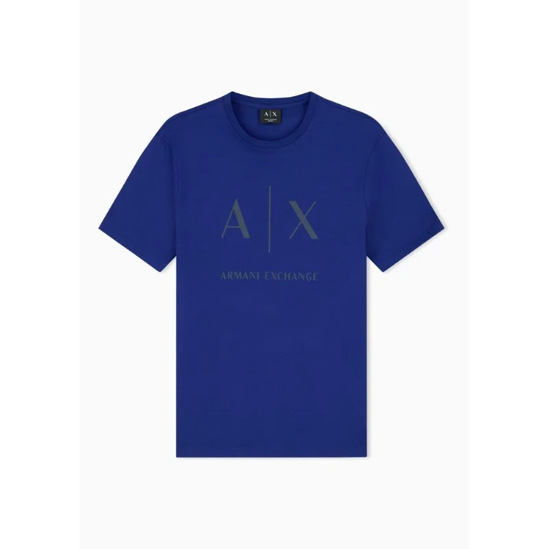 Camiseta Slim Fit Essential em Algodão Azul - L