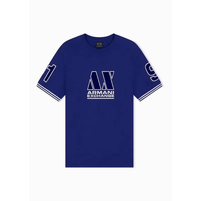 Camiseta Regular Fit em Algodão Jersey Azul - XXL