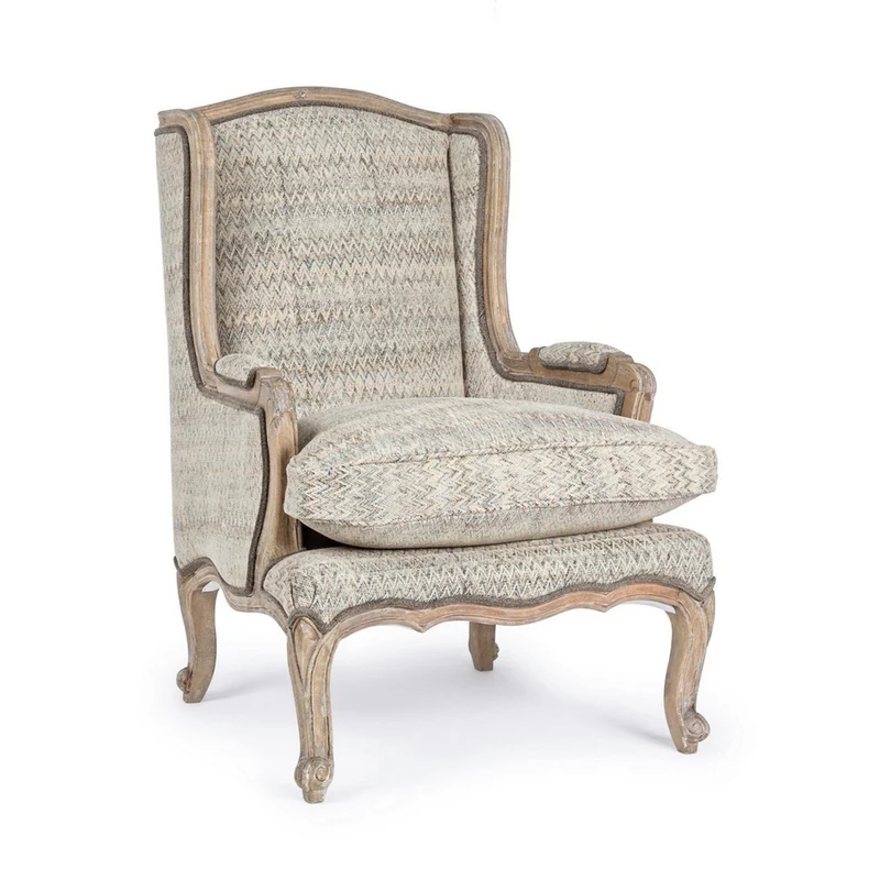 Poltrona "Elodie" per interno, Struttura In Legno Di Mango Massiccio 70 x 72 x 102h cm Elodie