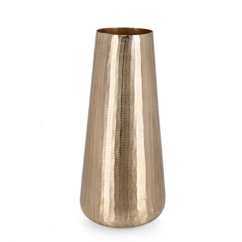 Portavaso decorativo "Chisel" natalizio in alluminio color Oro Oro / 53 cm