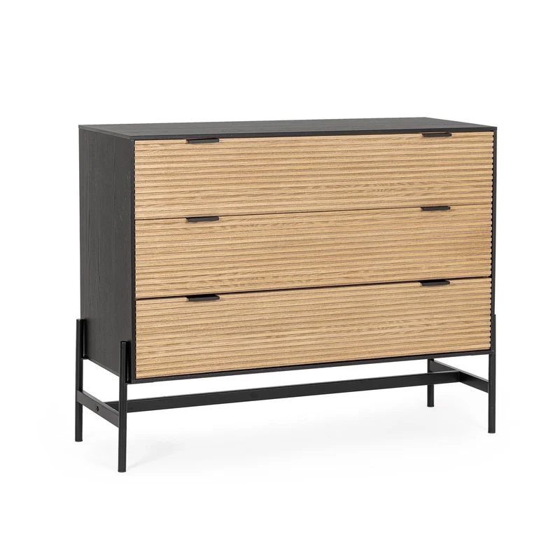 Cassettiera "Allycia" per interno, con 5 Cassetti, 46.5 x 40.5 x 10 cm 3 Cassetti - 104x40x81,5h cm