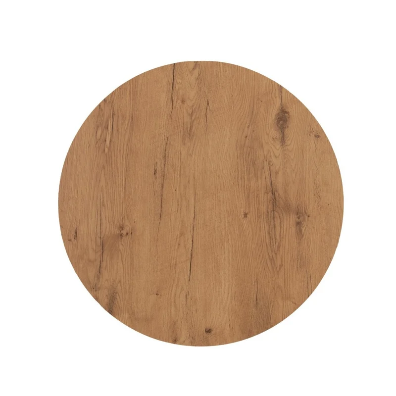 Piano tavolo, in laminato ad alta pressione, per ricambio tavoli h 1,2 cm Rovere / Ø 80 cm
