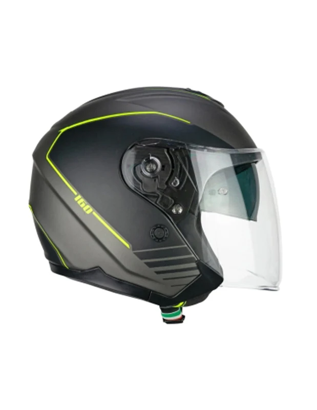 CGM 160G JAD RIDE CAPACETES INTEGRAL DE MOTO PRETO AMARILLO MATE XL / Grafite Giallo fluo opaco