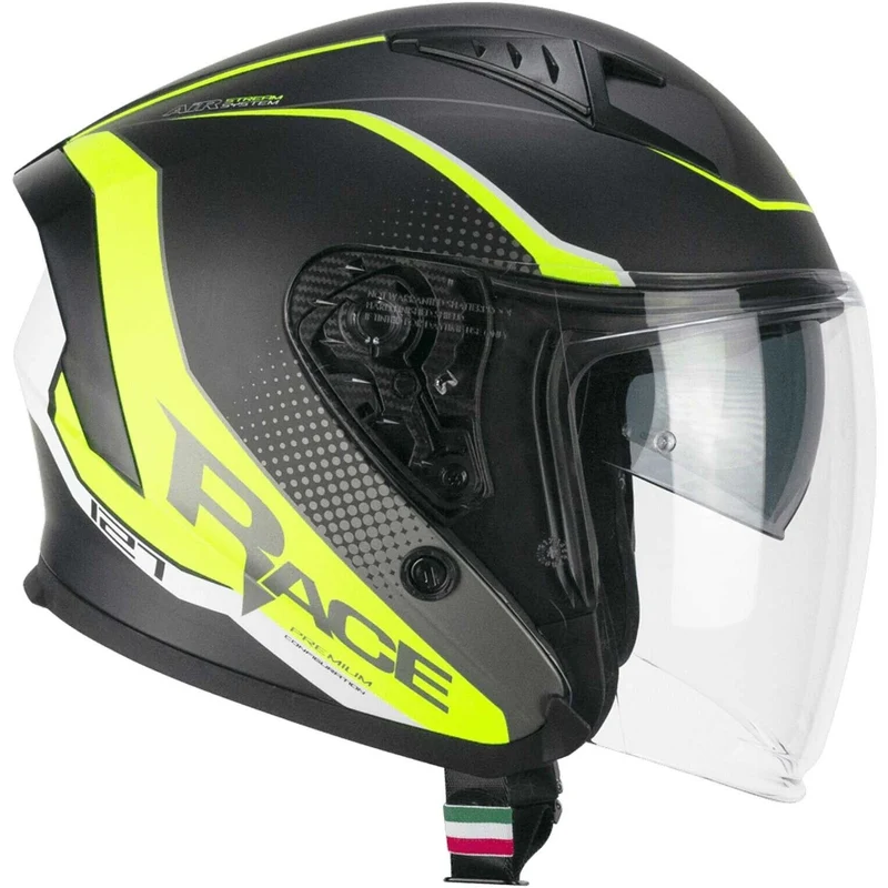 CGM 127G DEEP RACE CAPACETES INTEGRAL DE MOTO PRETO AMARELO FLUO GRAFITE XL / PRETO AMARELO FLUO GRAFITE