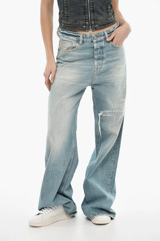 2405~Jeans 1996 D-SIRE Wide Leg With Frayed Hem 25cm 23