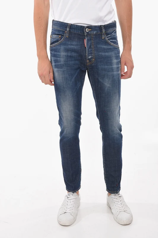 0430~Dark Wash Jeans SKATER With Logo 52