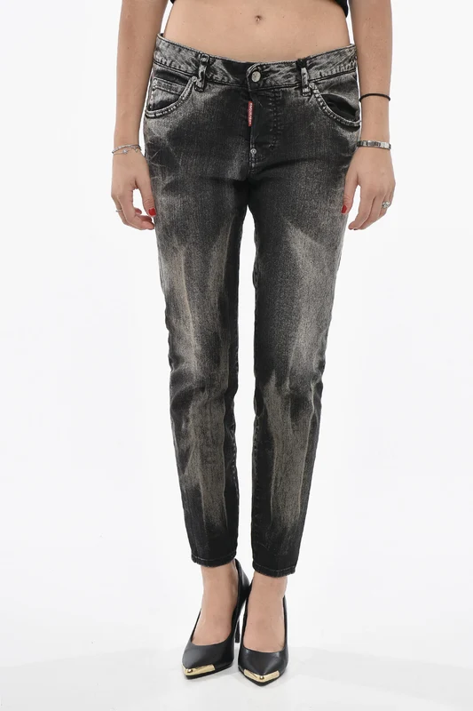 0095~Stretch Denim Delavé Effect Jeans COOL GIRL 15cm 34