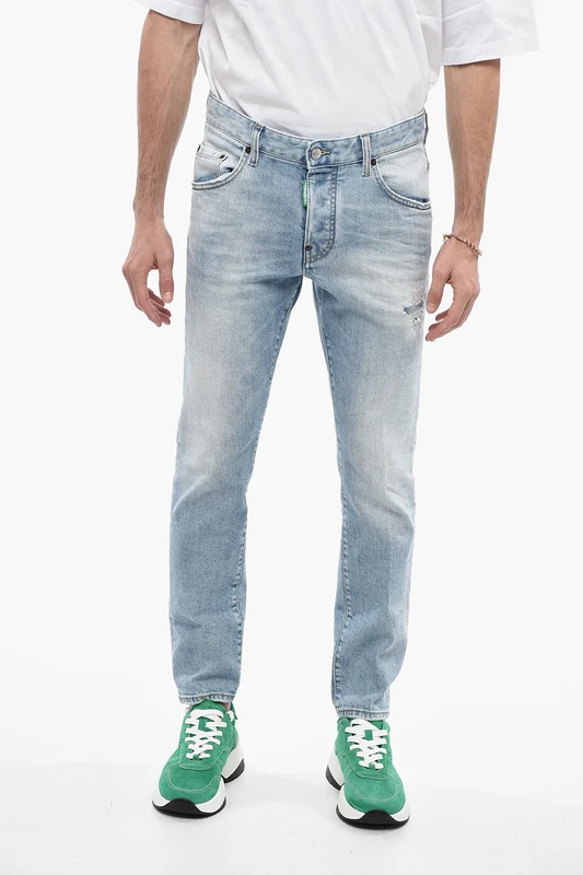 0750~ONE LIFE ONE PLANET Skater-Fit Jeans with Light Wash 17cm 54