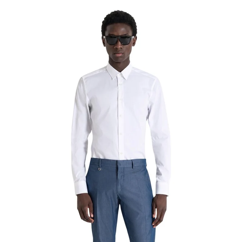 Antony Morato White Cotton Dress Shirt M (48 EU)