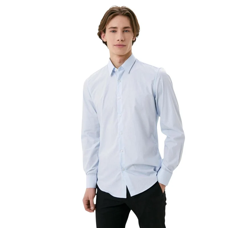 Antony Morato Blue Cotton Dress Shirt M (48 EU)