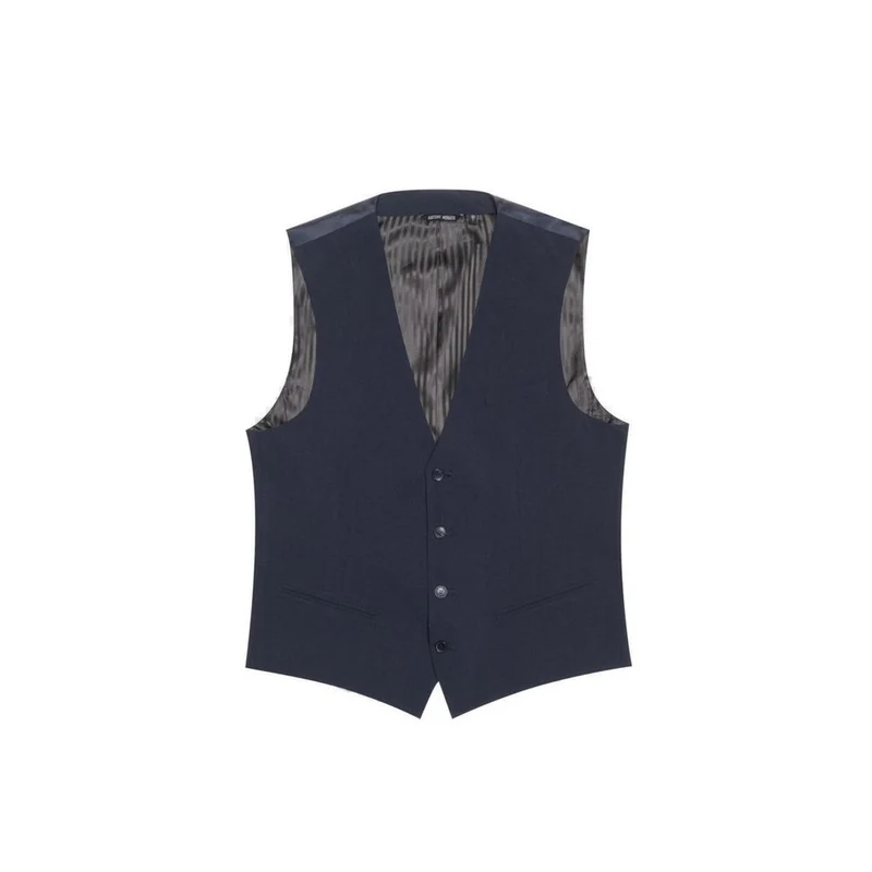 Antony Morato Blue Polyester Waistcoat L (50 EU)