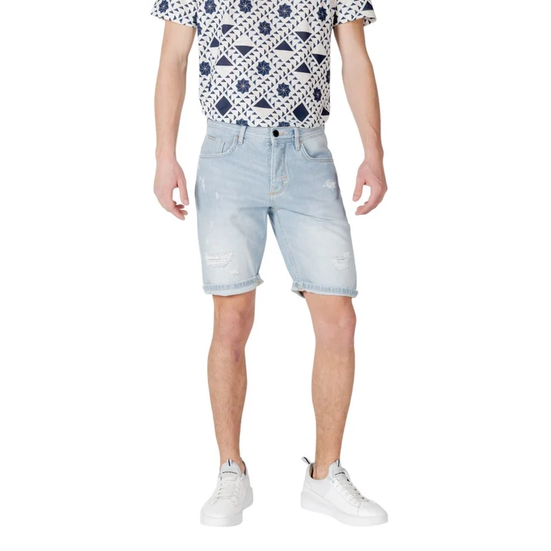 Antony Morato Light Blue Cotton Bermuda Shorts W29