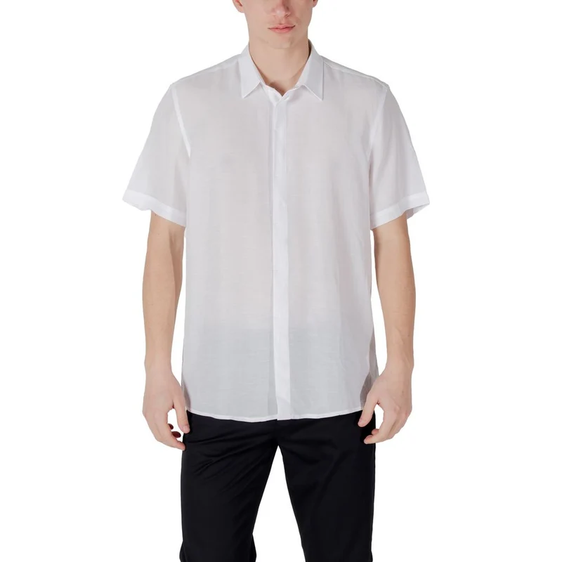 Antony Morato White Lyocell Shortsleeve Shirt S (46 EU)