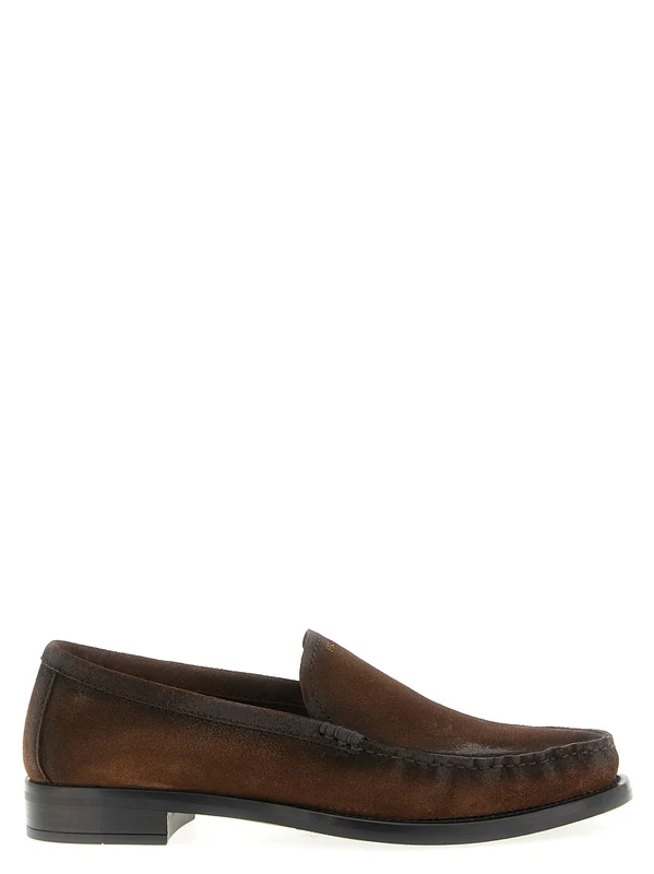 Prada Brown Calfskin Slip-On Loafers EU40/US10
