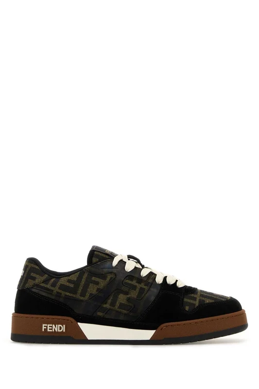 Fendi Embroidered Canvas, Leather And Rubber Match Sneakers 8