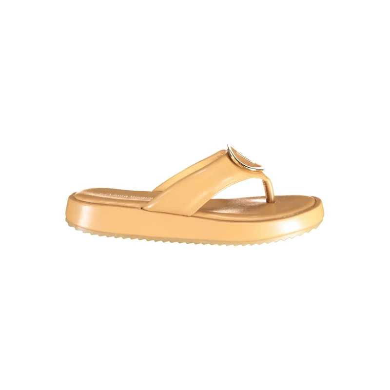 Laura Biagiotti Beige Polyurethane Women's Sandal EU36/US6