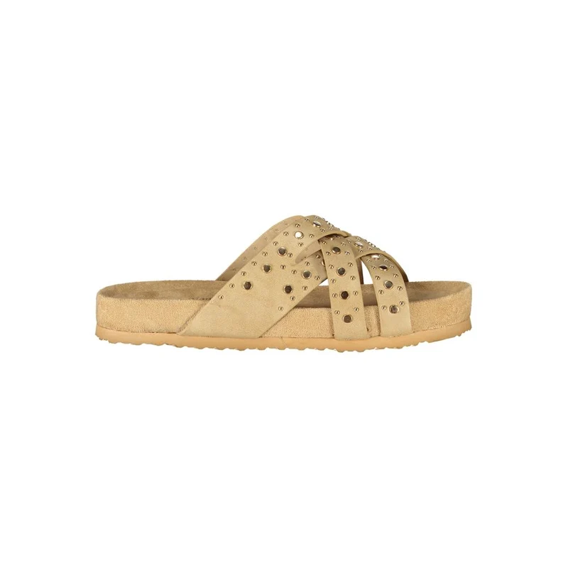 Laura Biagiotti Beige Polyurethane Womens Sandal EU41/US11