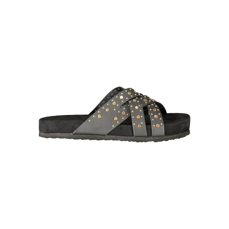 Laura Biagiotti Black Polyurethane Women's Sandal EU38/US8
