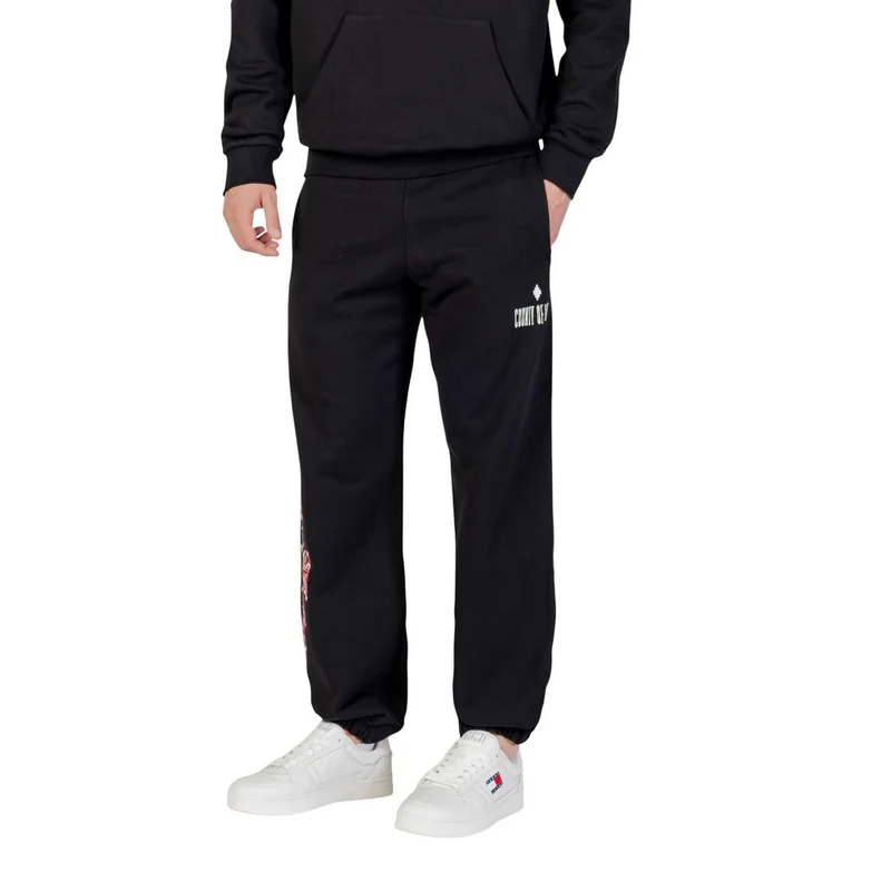 County of Milan Black Cotton Joggers (Workout Pants) IT52 | XL