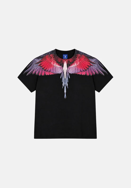 MARCELO BURLON COUNTY OF MILAN T-shirt manica corta WINGS nero per bambino e bambina 6 A