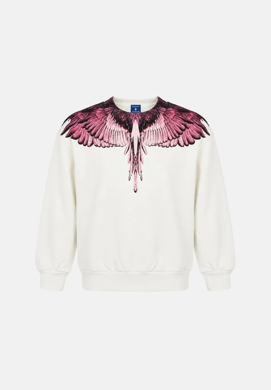 MARCELO BURLON COUNTY OF MILAN Felpa girocollo WINGS cocco da bambina 6 A