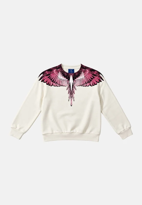 MARCELO BURLON COUNTY OF MILAN Felpa girocollo WINGS cocco per donna, ragazzi e bambini 10A - XS