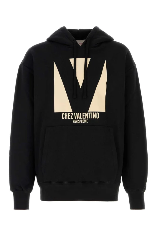 Valentino Garavani Black Cotton Sweatshirt XXL