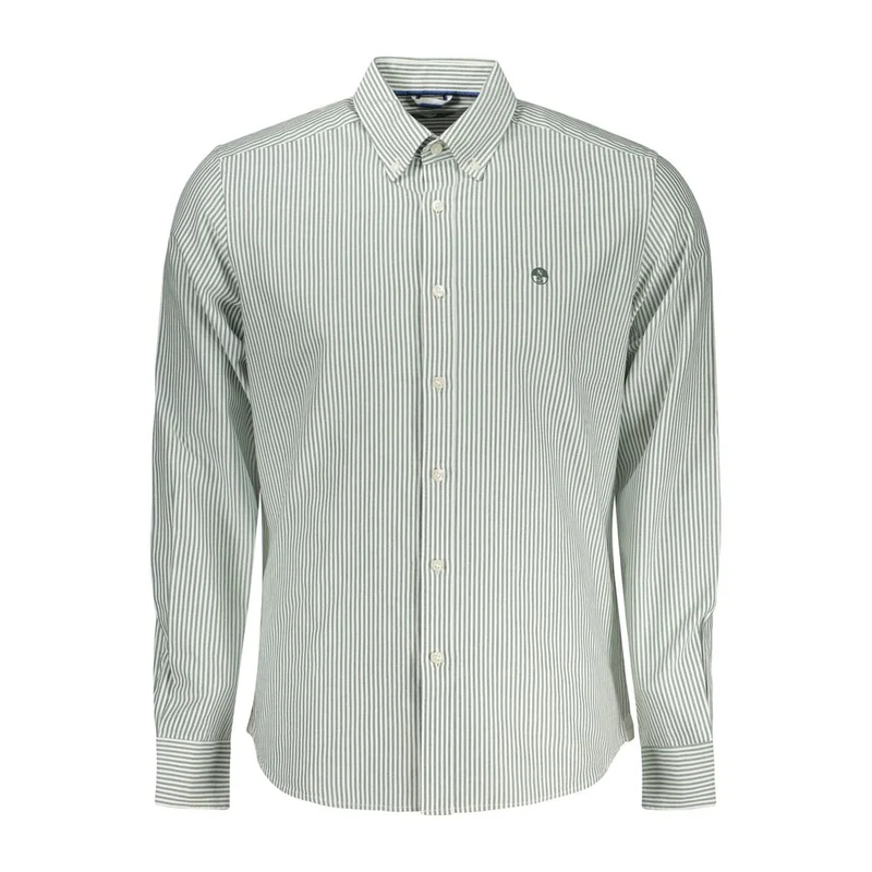 North Sails Green Cotton Men Shirt S