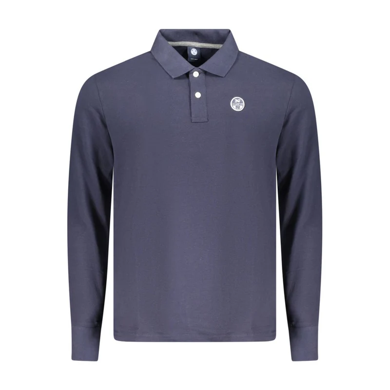 North Sails Blue Cotton Men Polo Shirt M