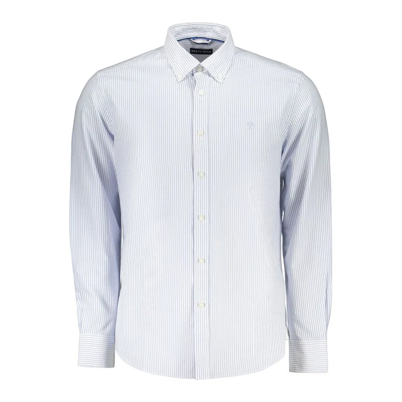 North Sails Azzurro Cotton Men Shirt with Long Sleeves and Button-Down Collar XL