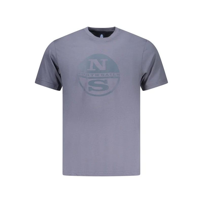 North Sails Blue Cotton Men T-Shirt S