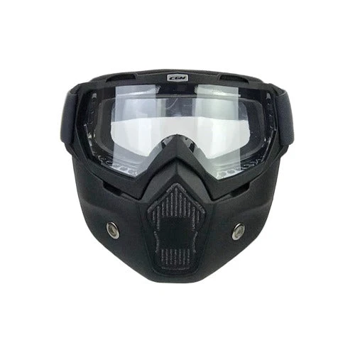 CGM 740M MASK ÓCULOS COM LENTE TRANSPARENTE PRETO MATE