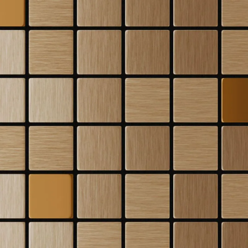 SpeedTiles Wall Tiles - Copernic Peel and Stick Metal for Backsplashes - 12.51 W x 12.51-in L x 5-mm D - 24 Pieces