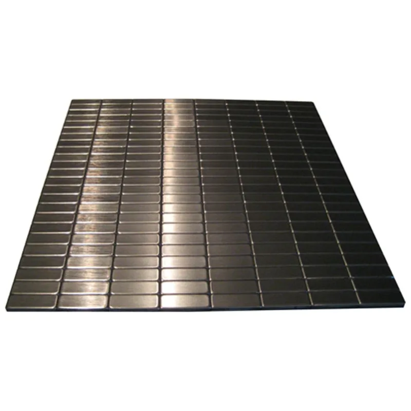 SpeedTiles Brushed Steel Peel and Stick Metal Wall Tiles - 24 Pieces - 11.42 W x 11.57-in L x 5-mm D