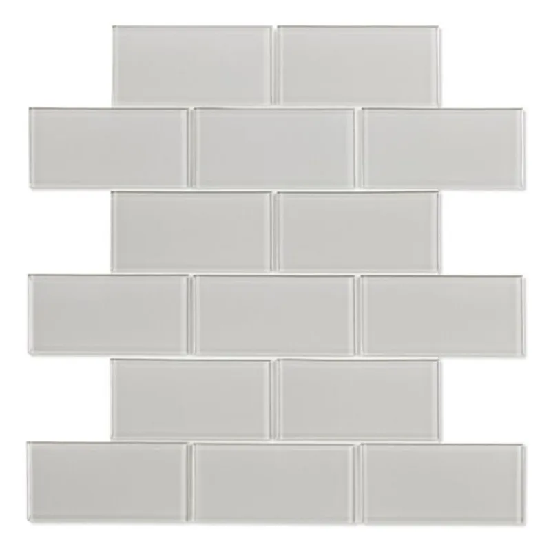 Speedtiles Shiraz 6-pack Light Grey 12-in x 12-in Glossy Glass Wall Tile