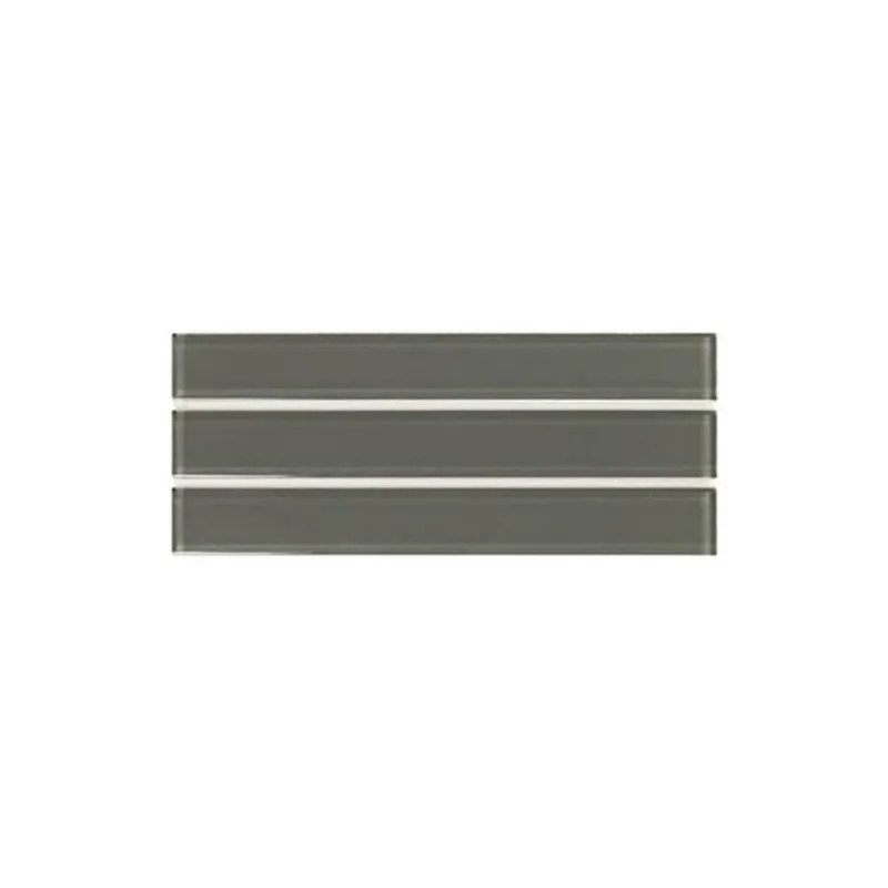 SpeedTiles IRIS 6-Pack Green 8 L x 3.26-in W Glossy Glass Linear Peel-and-Stick Tile