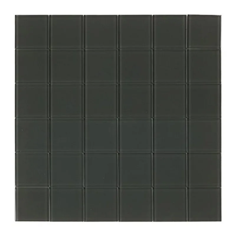SpeedTiles BUIS Dark Green 4 L x 4-in W Glossy Glass Squares Peel-and-Stick Tile Sample