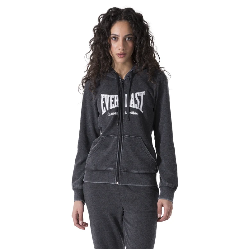 Felpa Donna Everlast Burnout Grigio XL