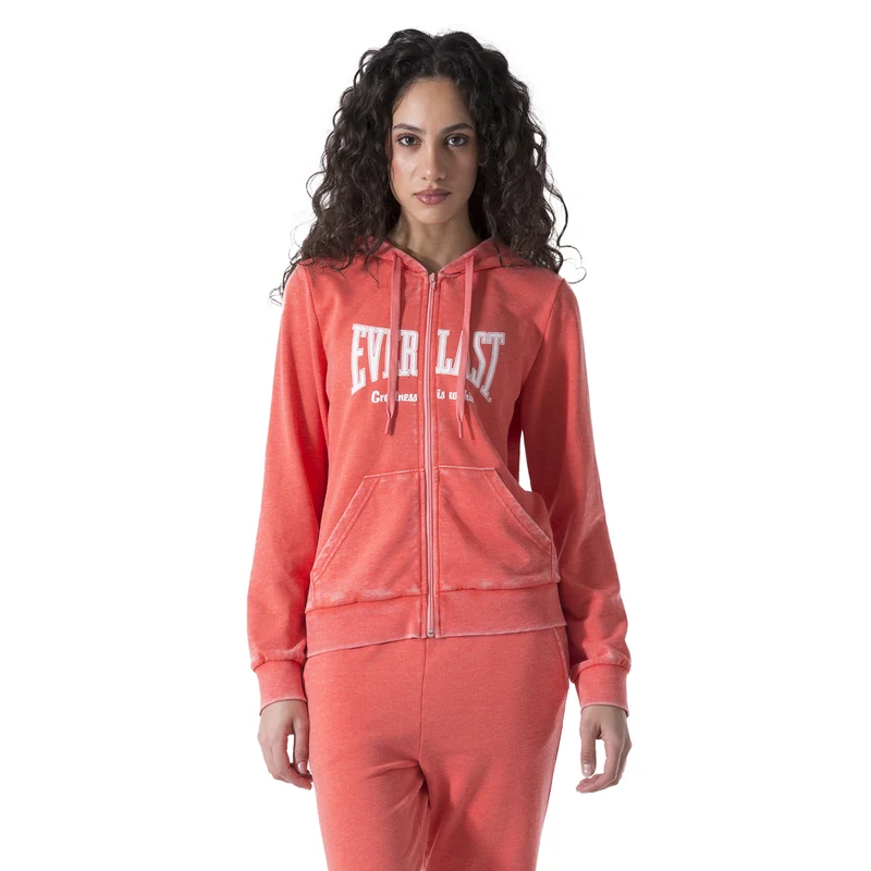 Felpa Donna Everlast Burnout Corallo M