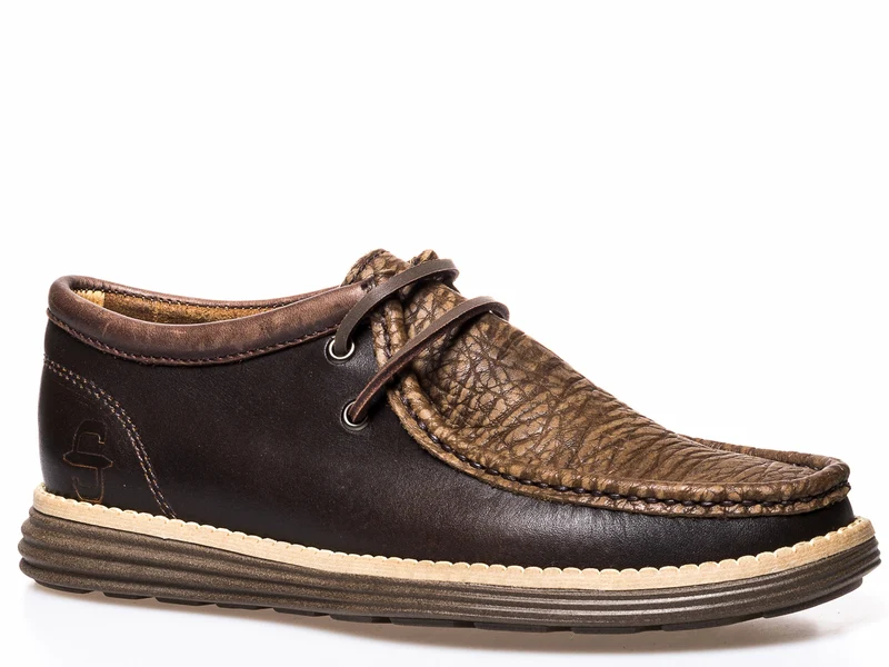 Stetson Mens Wyatt Leather Chukka Boots Oily Brown/Sanded Brown / 10 EE