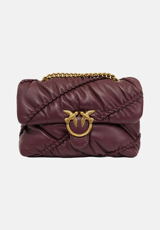 PINKO Borsa a tracolla LOVE BAG PUFF MINI ribes-intenso da donna con motivo trapuntato chevron UNI