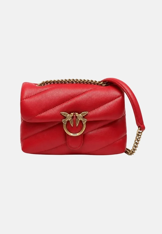 PINKO Borsa mini a tracolla LOVE PUFF BABY SMALL Rosso Rio-Antique da donna con lavorazione trapuntata. UNI