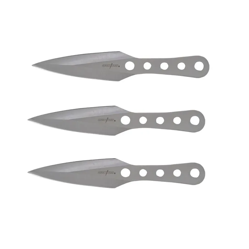 Faca para Aremesso Aço Inox com Bainha 3 Peças