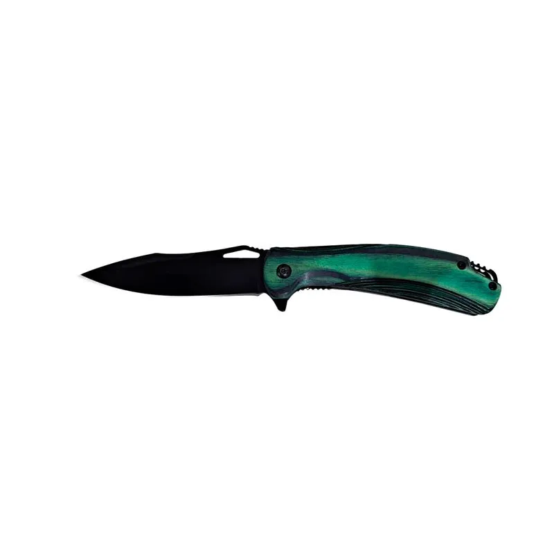 Canivete Folding Lâmina em Aço Inox Preto Com clipe de Bolso 3,3 " - Elk Ridge