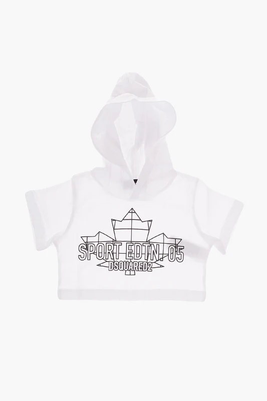 0550~SPORT EDTN.05 Contrast-Print T-Shirt with Hood 12 Y