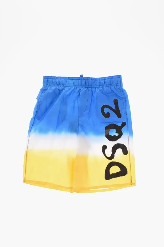 1250~Boxer Swim Shorts with Ombre Effect 16 Y