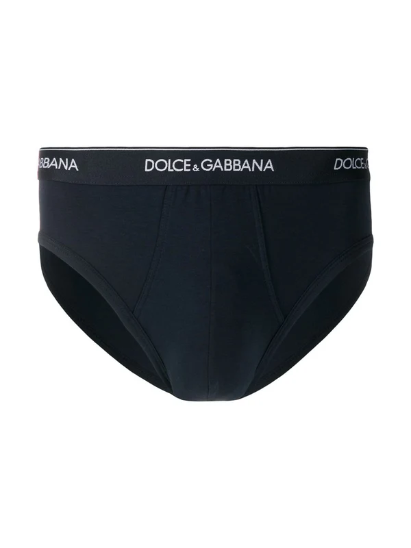 Dolce & Gabbana Bi Pack Slip Medium Cotton Stretch Black / XL