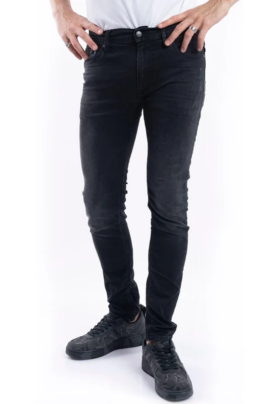 ג׳ינס ANBASS סופר סקיני גברים BLACK / 33