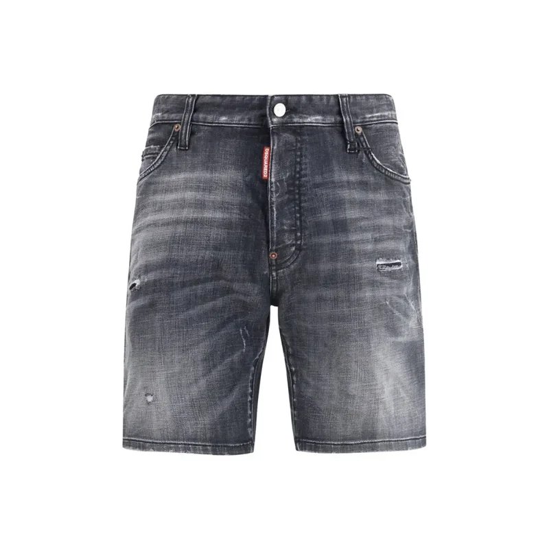 Dsquared² Black Cotton Bermuda Shorts IT54 | XXL